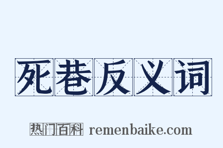 死巷反义词是什么意思的图片